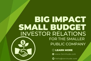 Big Impact, Small Budget: Investor Relations for the Smaller Public Company