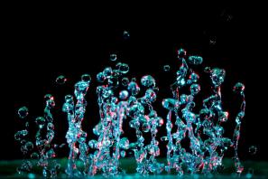 micro photography of body of water